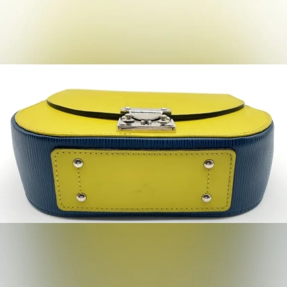 SALE! Louis Vuitton Epi Vibrant Yellow & Blue Eden PM 2W Crossbody Bag W/B/K/DB - Picture 6 of 16